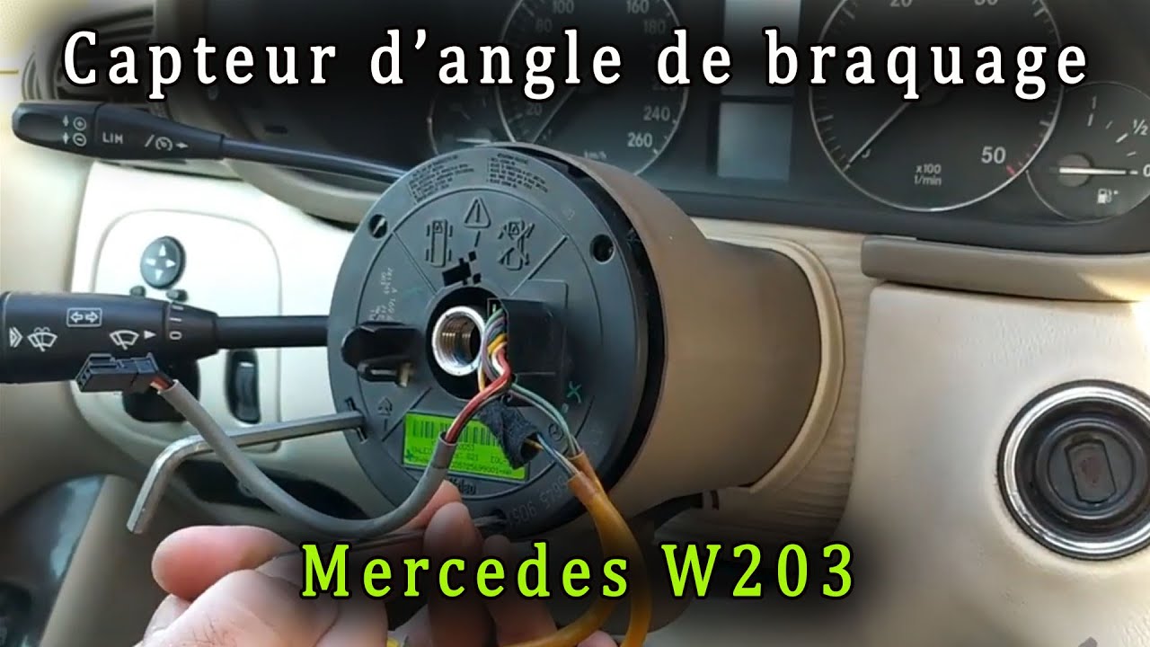 MERCEDES W203  changement du capteur d'angle de braquage