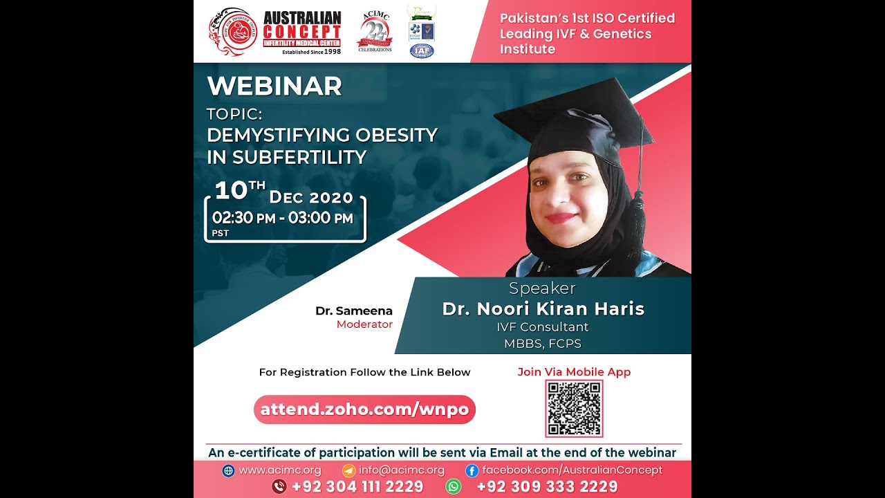 ACIMC Webinar | Demystifying Obesity in Subfertility | Dr. Noori Kiran Haris