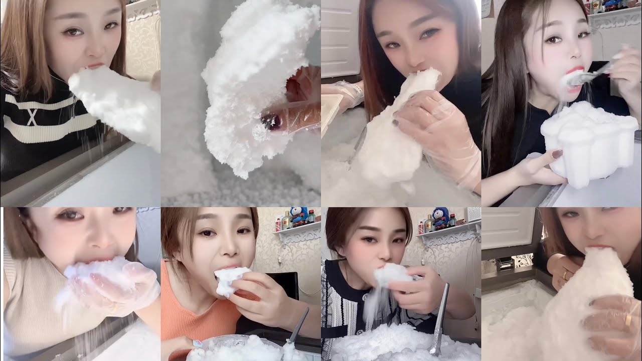 ✨HER SOLO✨/ ONLY BITES 🧊/ FREEZER FROST EATING AND SCRAPING / WHITE ICE EATING