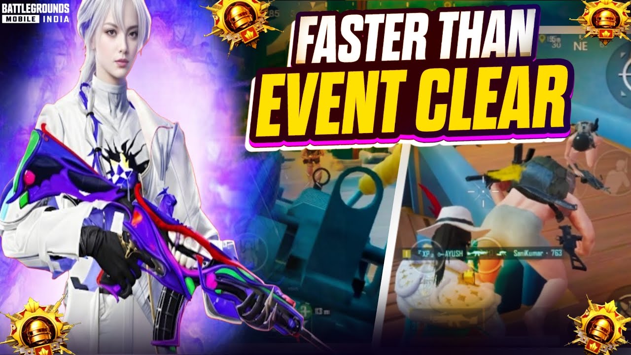 ⏩ Faster Than Clear Event 😈 | BGMI Full Rush Gameplay..#bgmi #gaming #prorushgamplay#rushgameplay 