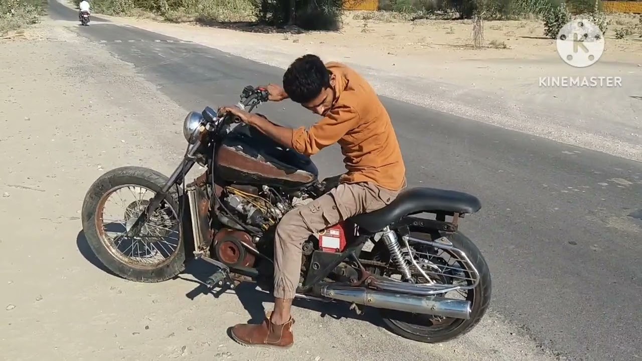 maruti 800 car engine made bike project restart 😎 #raazcustoms #modifiedbikes
