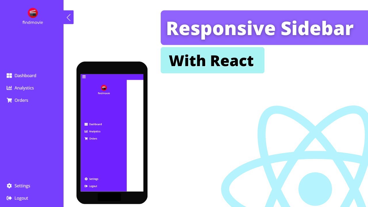React Js Responsive Sidebar Menu Tutorial