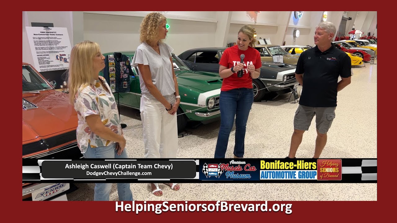 Ashleigh tours Camaro Row | Helping Seniors Car Raffle