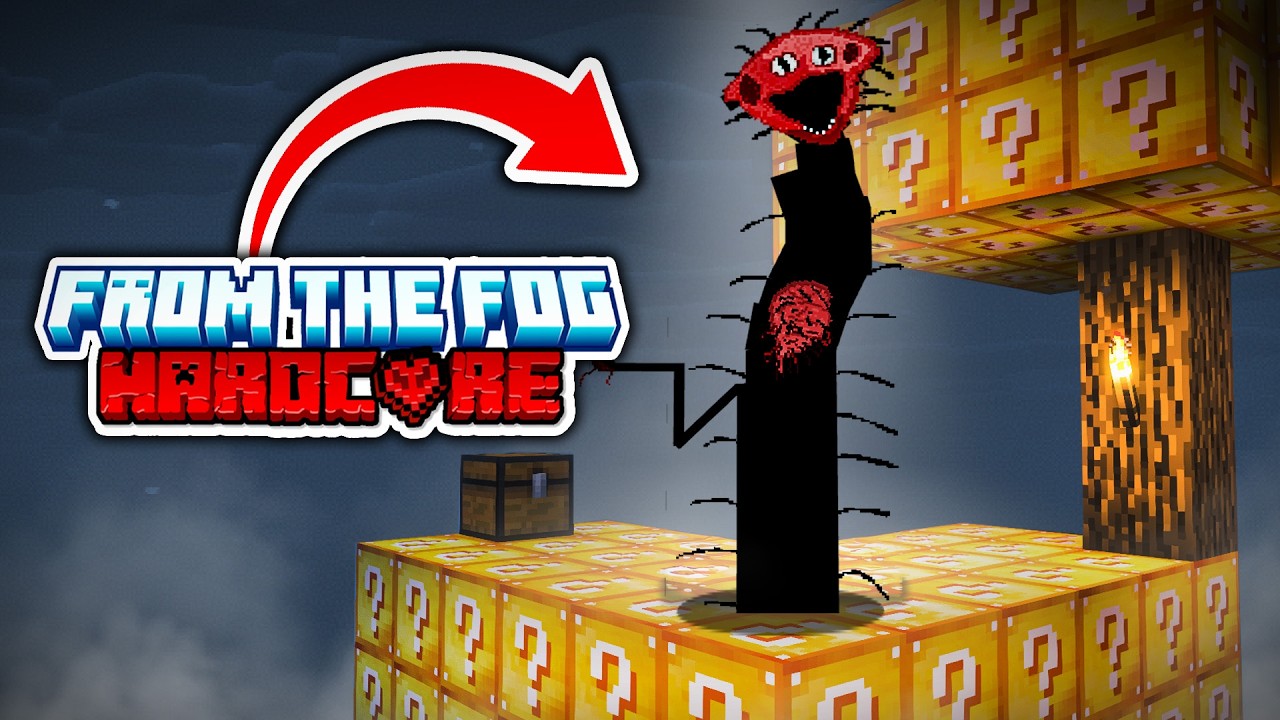 J'ai ajouté le BOILED ONE dans mon MONDE Skyblock LuckyBlock en HARDCORE Minecraft (From The Fog #6)