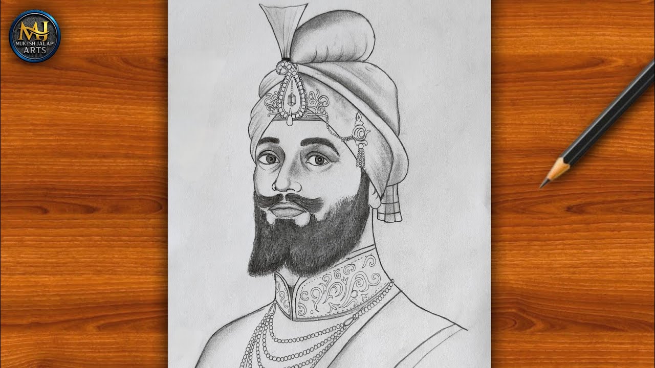 How To Draw Guru Gobind Singh Ji Sketch | Guru Gobind Singh Ji Drawing Tutorial Step By Step