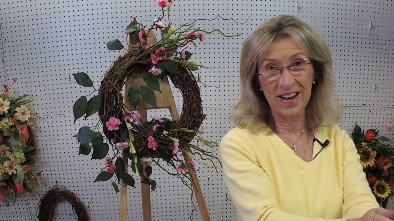 How to Make a Spring Floral Wreath with Pink Cosmos