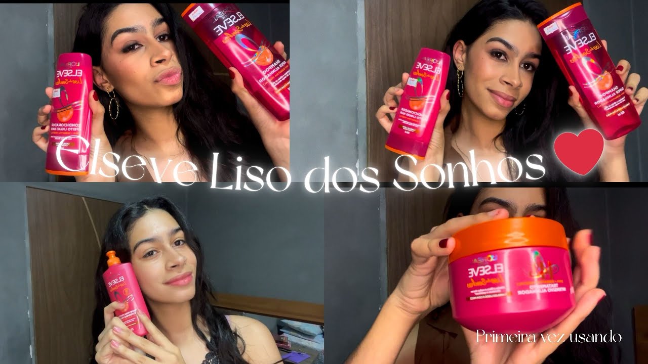 TESTEI Elseve Liso Dos Sonhos Efeito Botox: Máscara, Shampoo e Condicionador