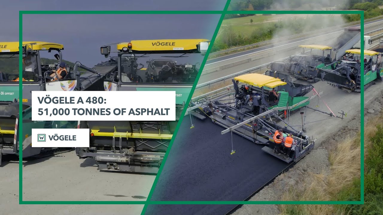A 480 Motorway Rehabilitation with Vögele Paver SUPER 3000-3i& MT 3000-3i Offset Material Feeder