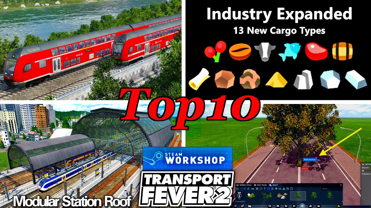 Transport Fever 2 | TOP 10 | Die beliebtesten MODS aller Zeiten | STEAM WORKSHOP