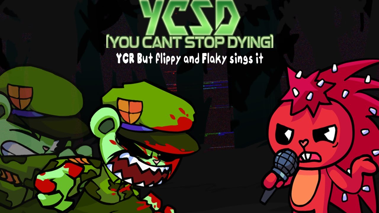 YOU CANT STOP DYING!! | You cant run but fliqpy and flaky sings it | Ayeflow
