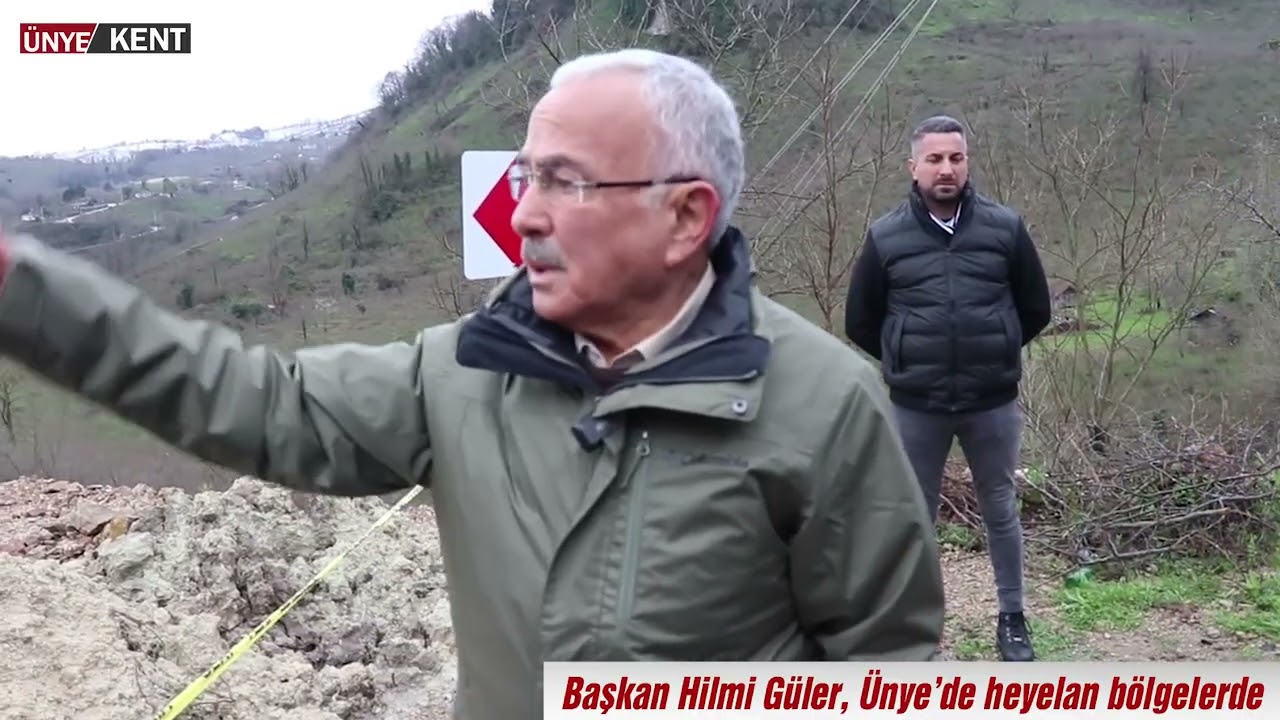 Başkan Hilmi Güler, Ünye’de heyelan bölgelerde