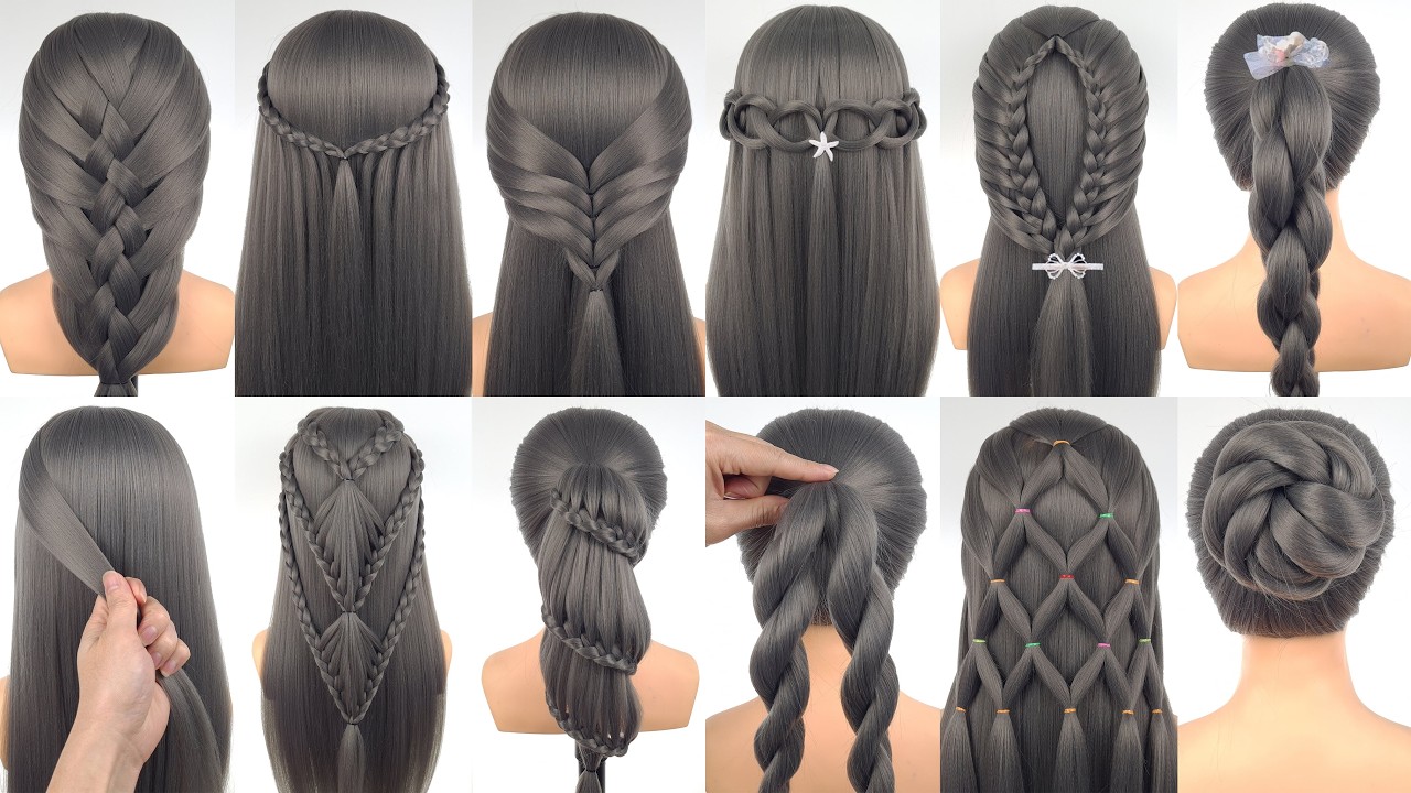 10 New Different Easy And Beautiful Hairstyles for Girls || Simple Hair Updo And New Hairstyle Ideas