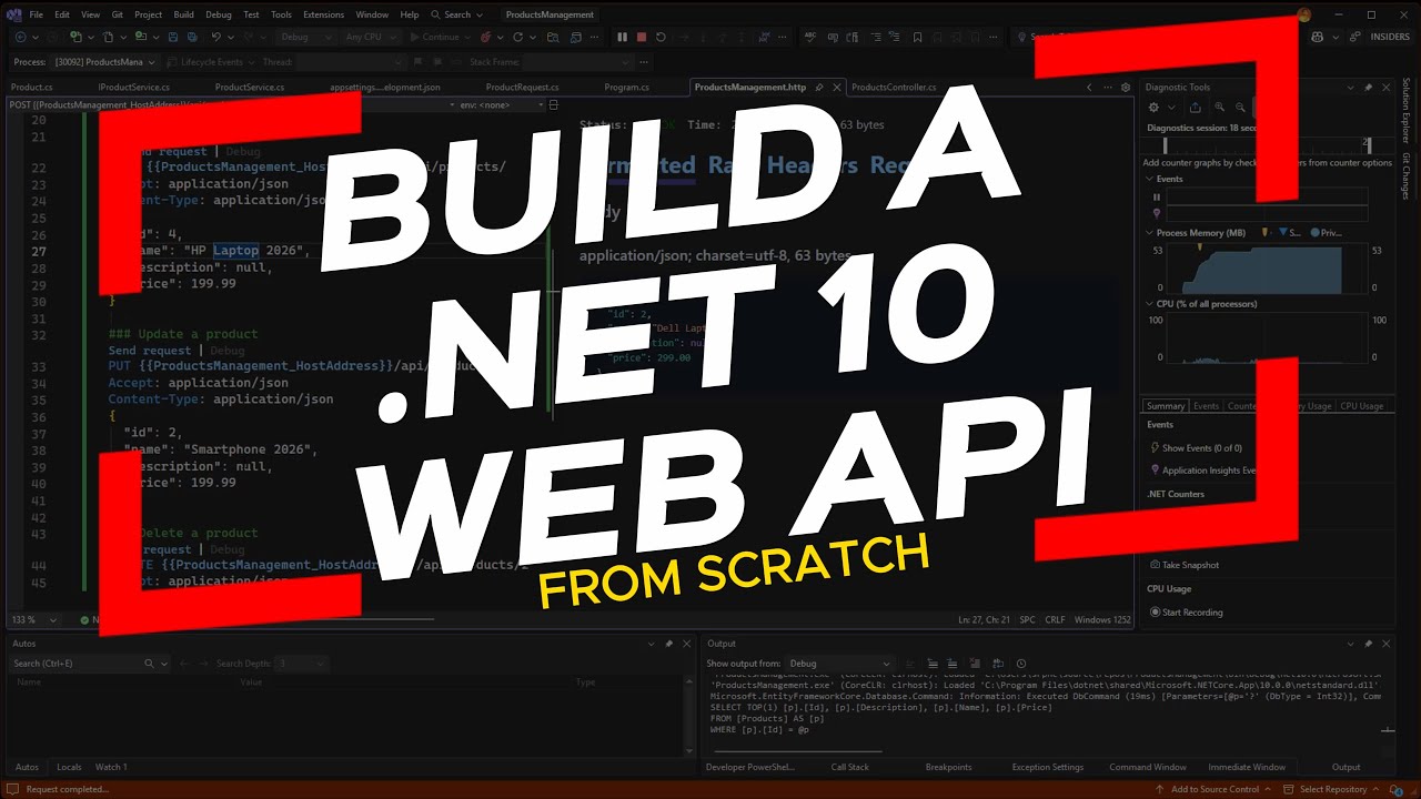 Создайте свой первый веб-API на ASP.NET Core | Полное руководство по .NET 10