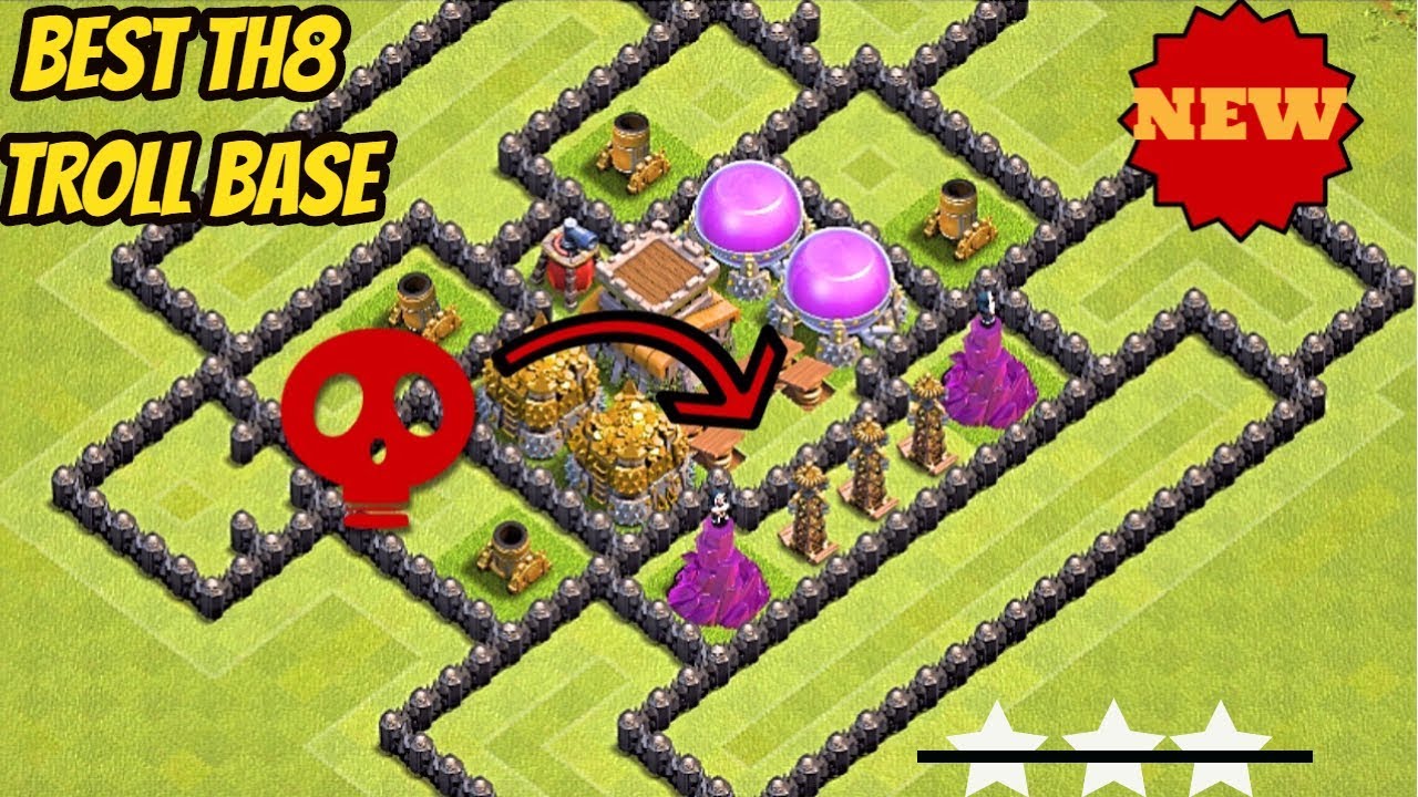 Best CoC TH8 Troll Base Ever | w/ Funny Fail Replays | Town Hall 8 | Clash Of Clans
