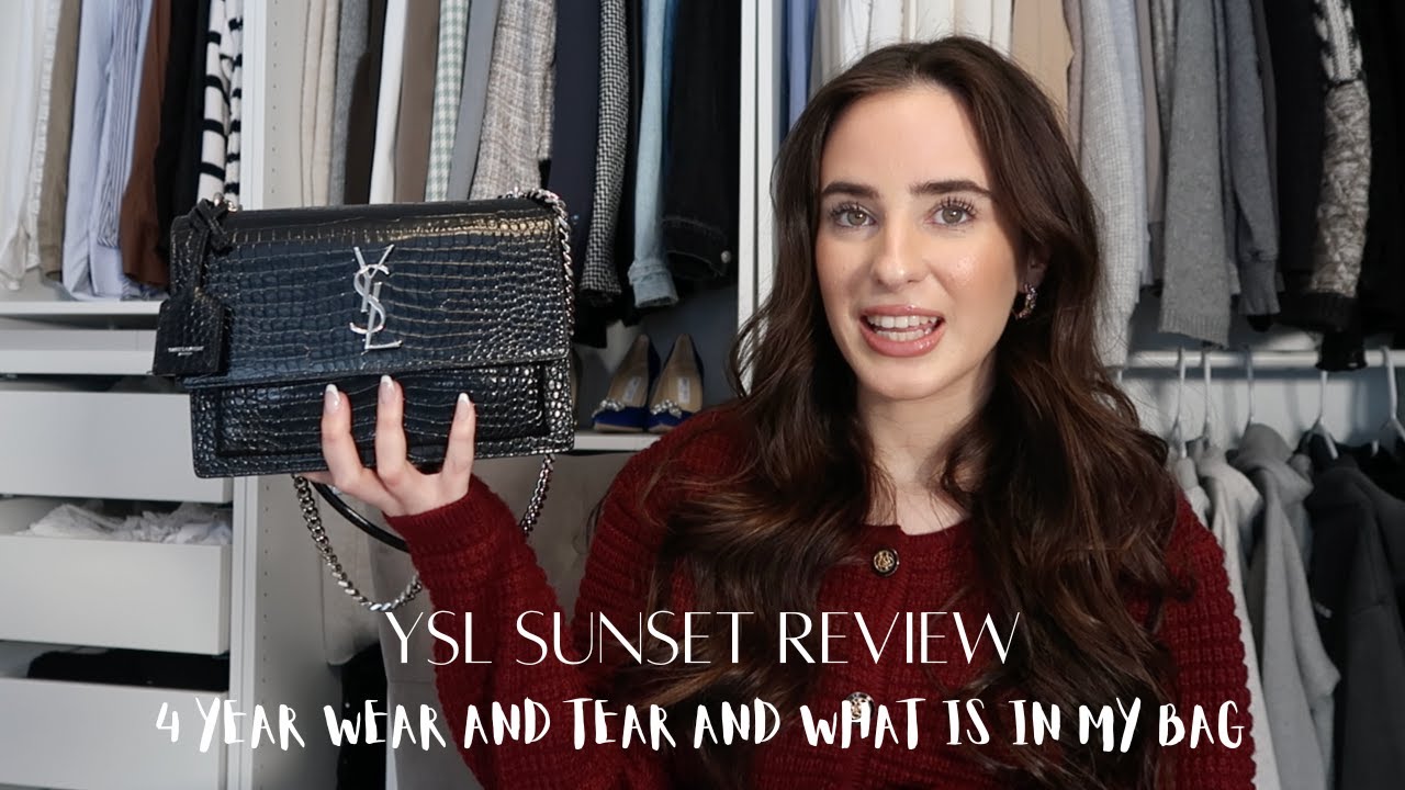 YSL SUNSET REVIEW - 4 year wear and tear and what is in my bag