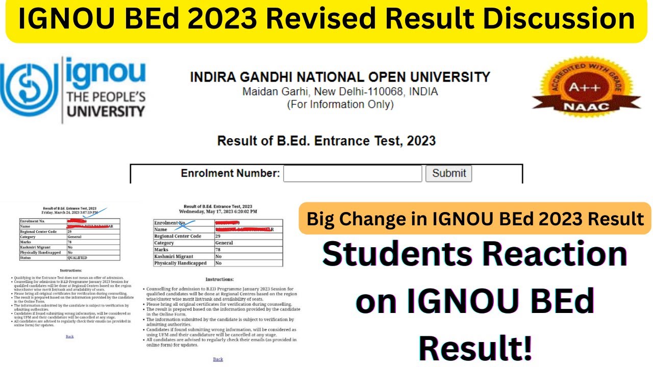 IGNOU BEd 2023 Result | Big Change in IGNOU BEd 2023 Result | Students Reacted on IGNOU BEd Result!