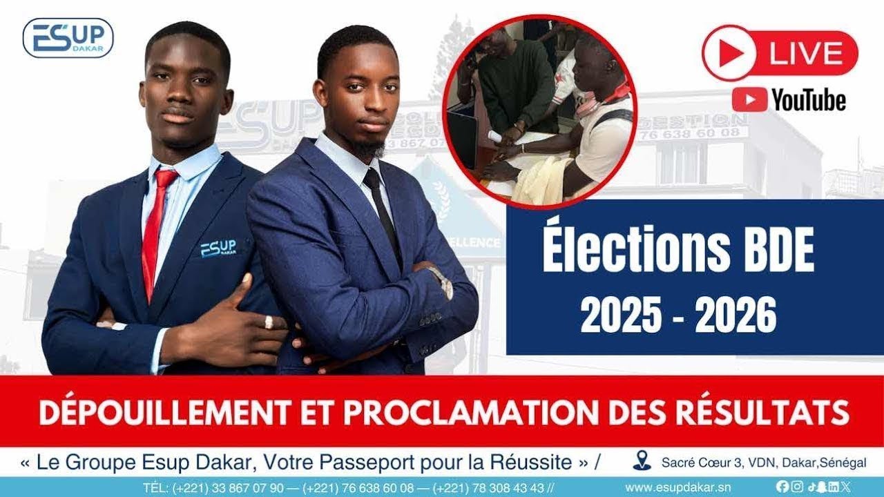 Dépouillement et proclamation des résultats BDE 2026 | Groupe ESUP DAKAR