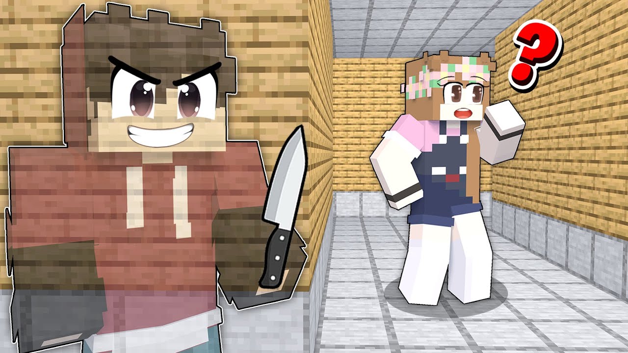 Becoming INVISIBLE In MURDER MYSTERY With CRAZY FAN GIRL in Minecraft! (tagalog)