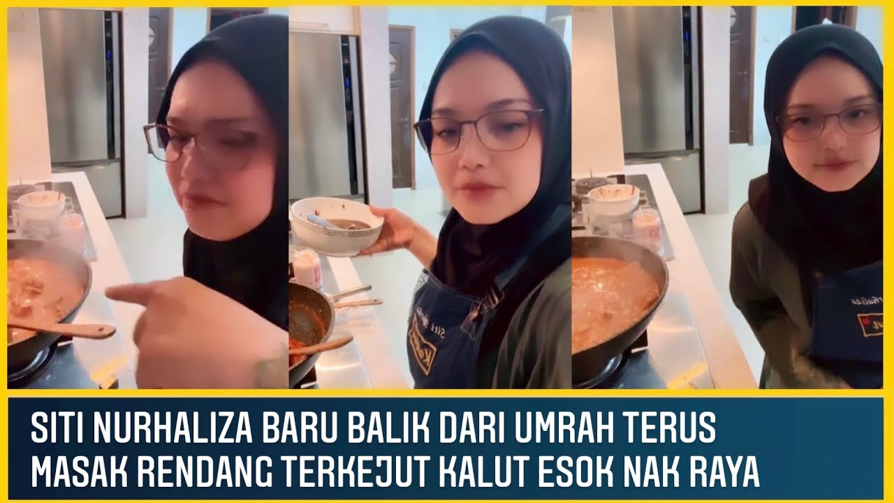 Siti Nurhaliza Baru Balik Dari Umrah Terus Masak Rendang Terkejut Kalut Esok Nak Raya
