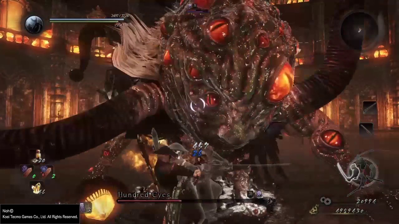 Nioh: Hundred Eyes boss (Epilogue Endboss)