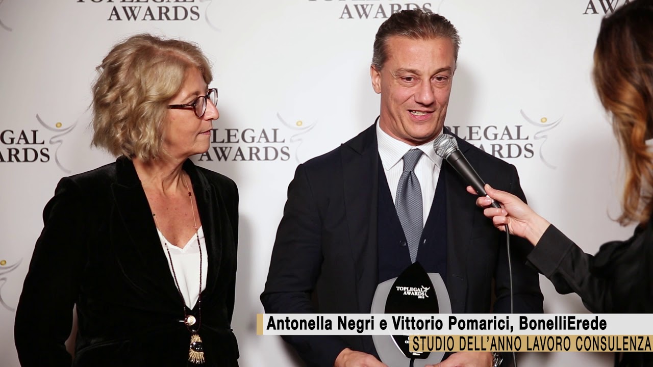 Antonella Negri e Vittorio Pomarici, BonelliErede - TopLegal Awards 2018