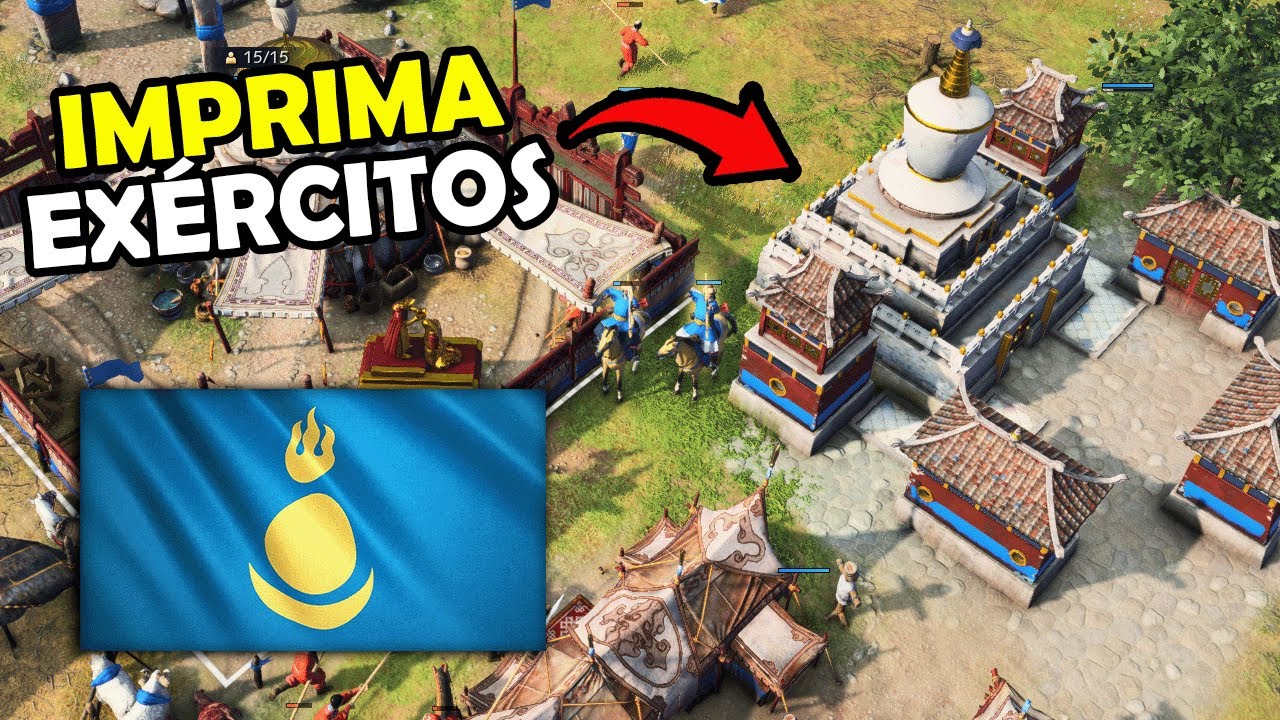 Como Jogar de Mong&oacute;is em 2025 no Age of Empires 4 | (Contra IA Mais Dif&iacute;cil) Build Fast Imp