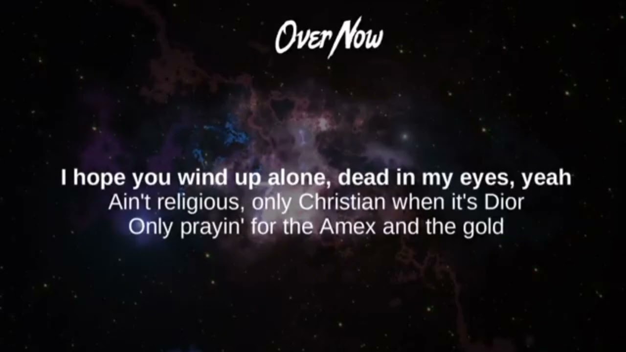 Post Malone - Over Now lyrics video