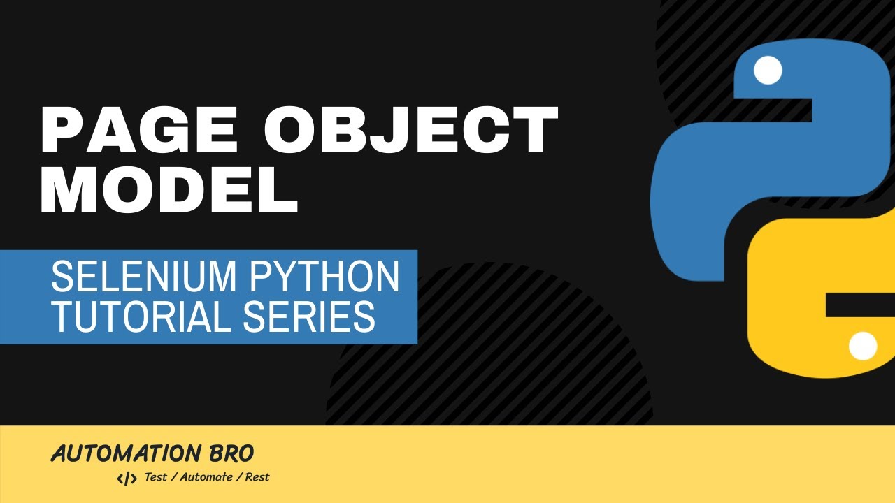 Selenium Python Page Object Model | Selenium Python Tutorial