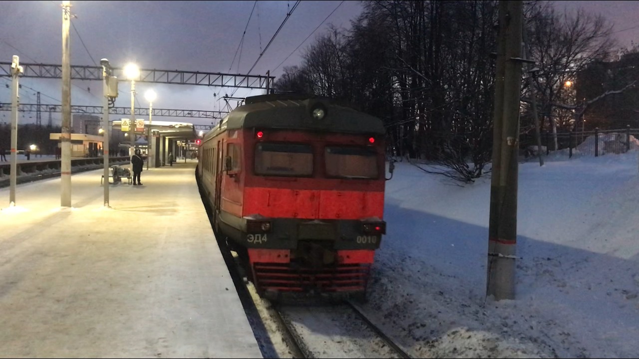 🇷🇺 Farewell ride on ED4-0010 EMU train along the Pavelets Railway Direction in January 2026