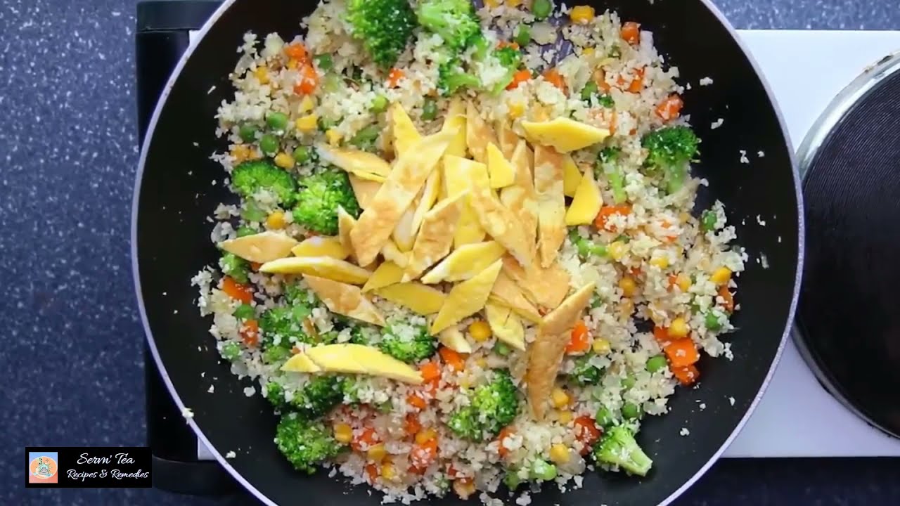 😋Delicious Cauliflower Fried Rice! 😋 Bonus Recipe + Nutrition Facts | Yummy Healthy Recipe Ideas