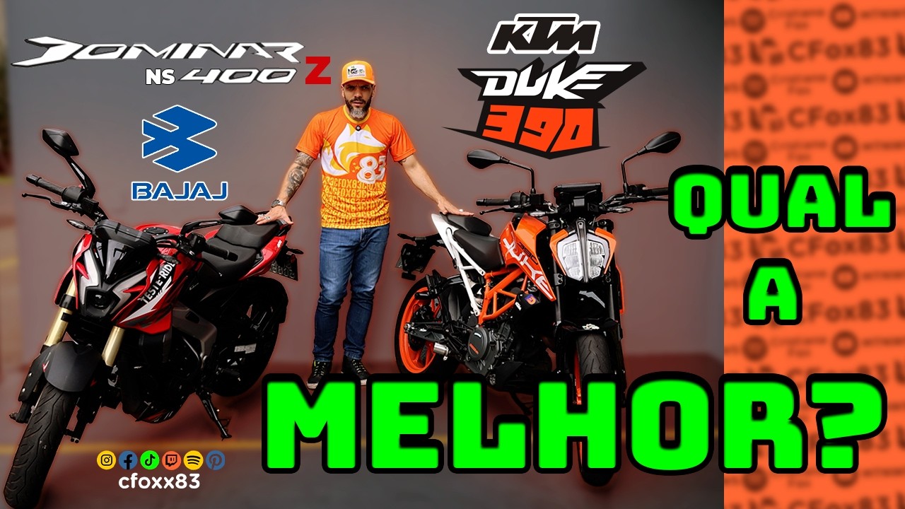 BAJAJ DOMINAR NS 400Z x KTM DUKE 390 - Quais as diferenças?