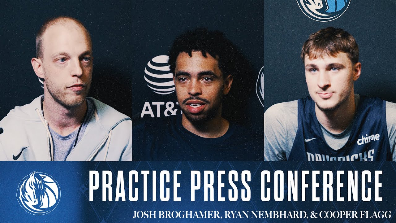 Coach Josh Broghamer, Ryan Nembhard, & Cooper Flagg | Post Practice | 07/08/25