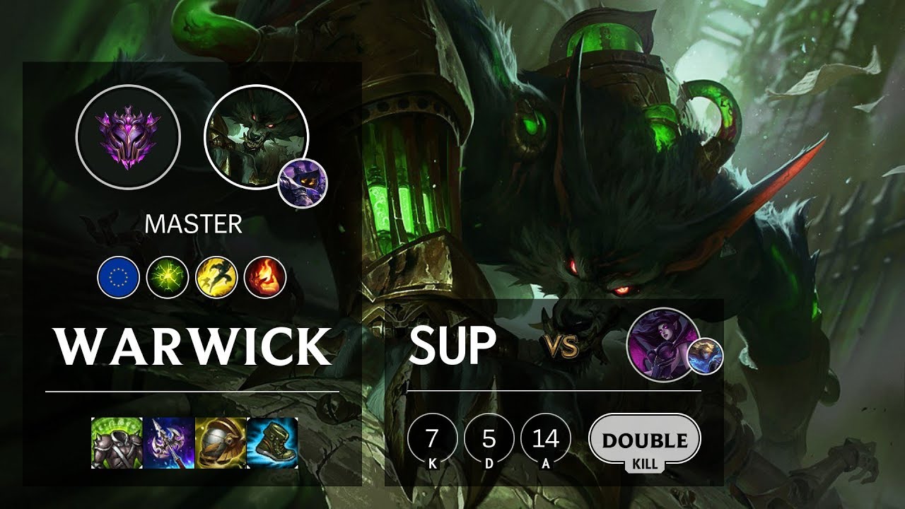 Warwick Support vs Morgana - EUW Master Patch 10.4