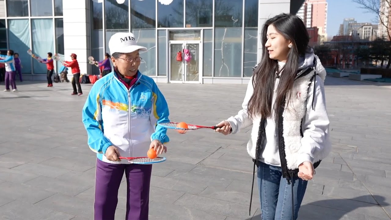 TALENTED SENIORS: retired elders play TaiChi Roliball