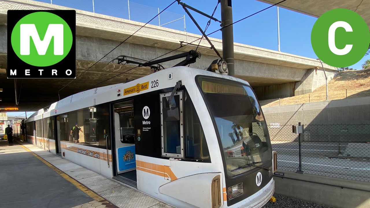 METRO C LINE (GREEN LINE) FULL RIDE ALONG REDONDO BEACH TO NORWALK