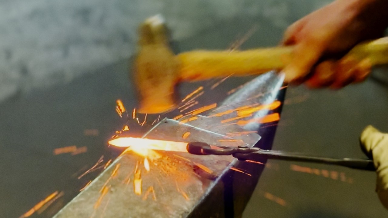 Forged Drawer Pull Blacksmith Demonstration