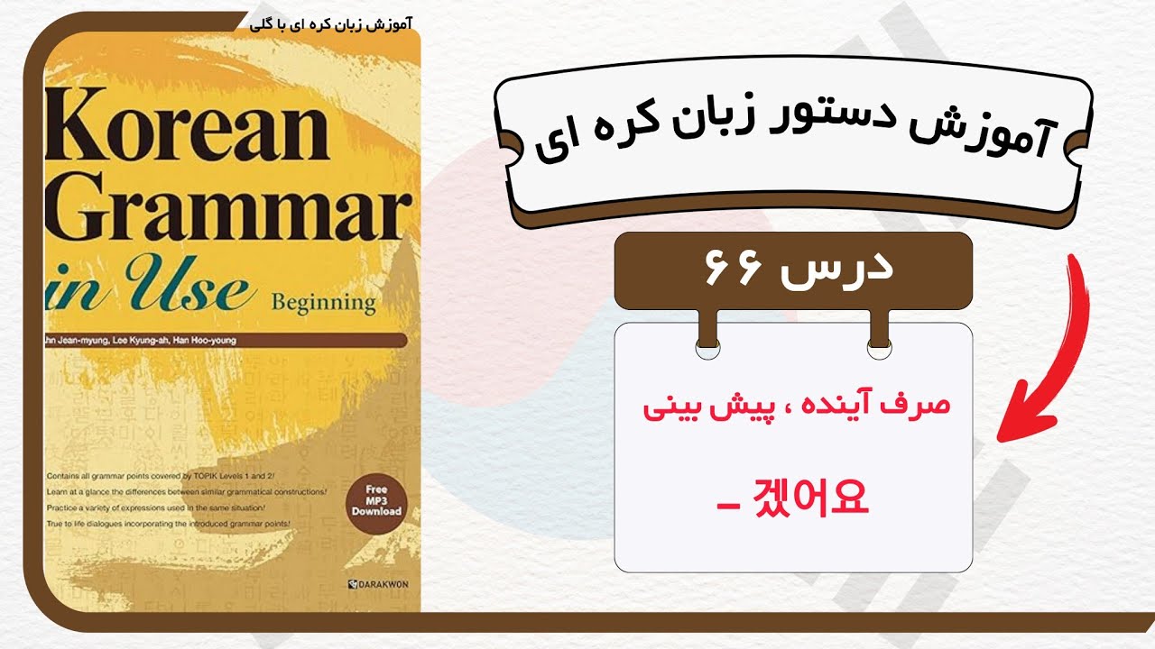 آموزش قواعد و دستور زبان کره ای : درس ۶۶ 겠어요  کتاب  Korean grammar in use