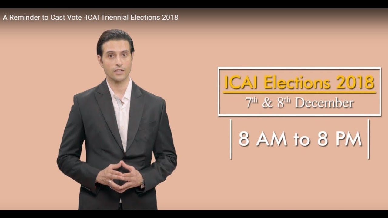 A Reminder to Cast Vote -ICAI  Triennial Elections 2018