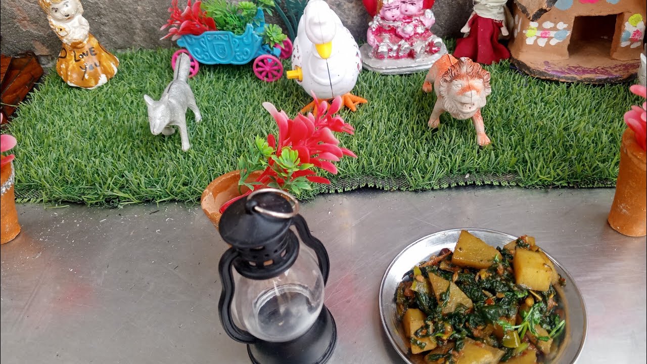 Mini Aloo Palak Recipe/spinach 🥦 and potato 🥔/