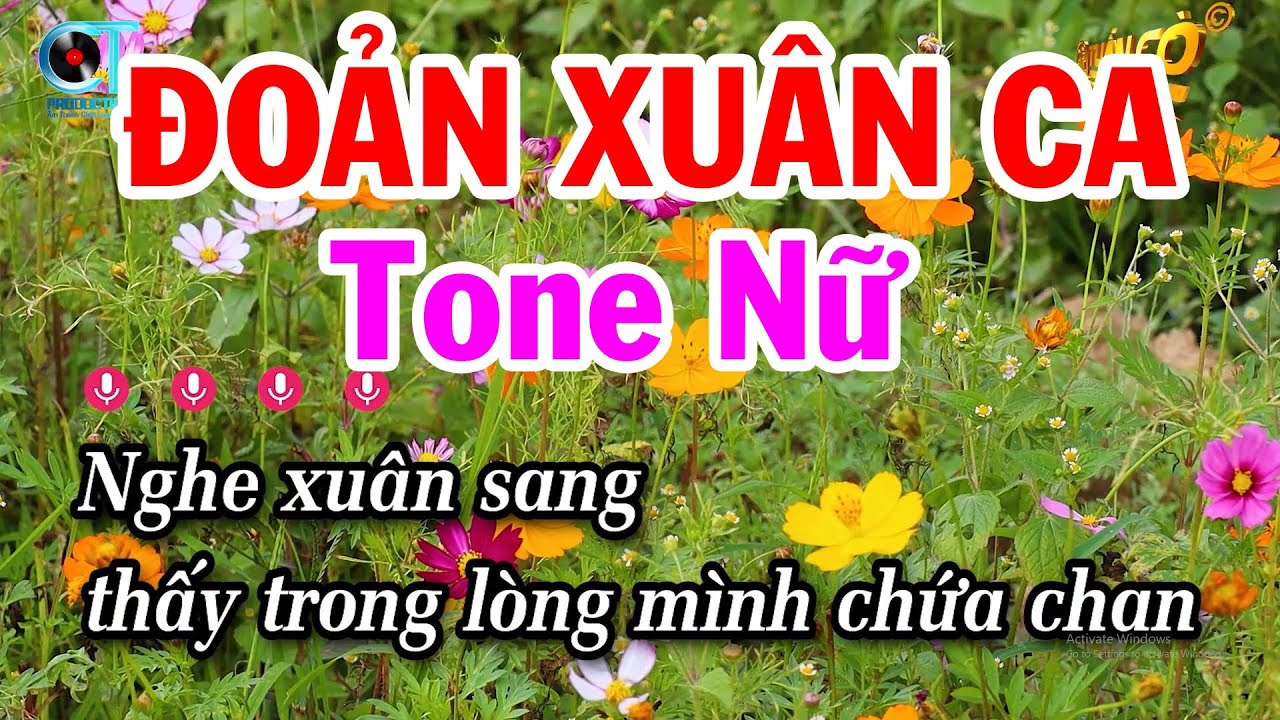 Karaoke Đoản Xuân Ca Tone Nữ ( Sol Trưởng ) Nhạc Xuân Mới Nhất