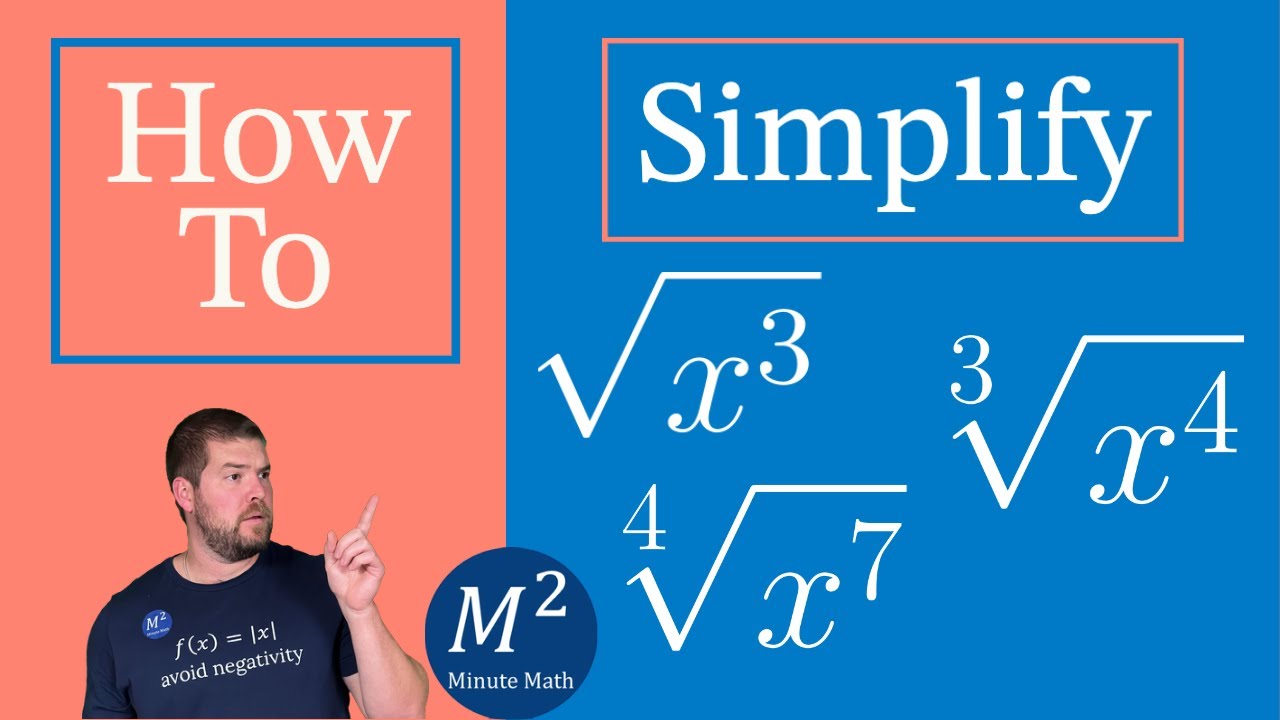 How to Simplify a Radical Expression Using the Product Property | Simplify &radic;x&sup3;, ∛x⁴, and ∜x⁷