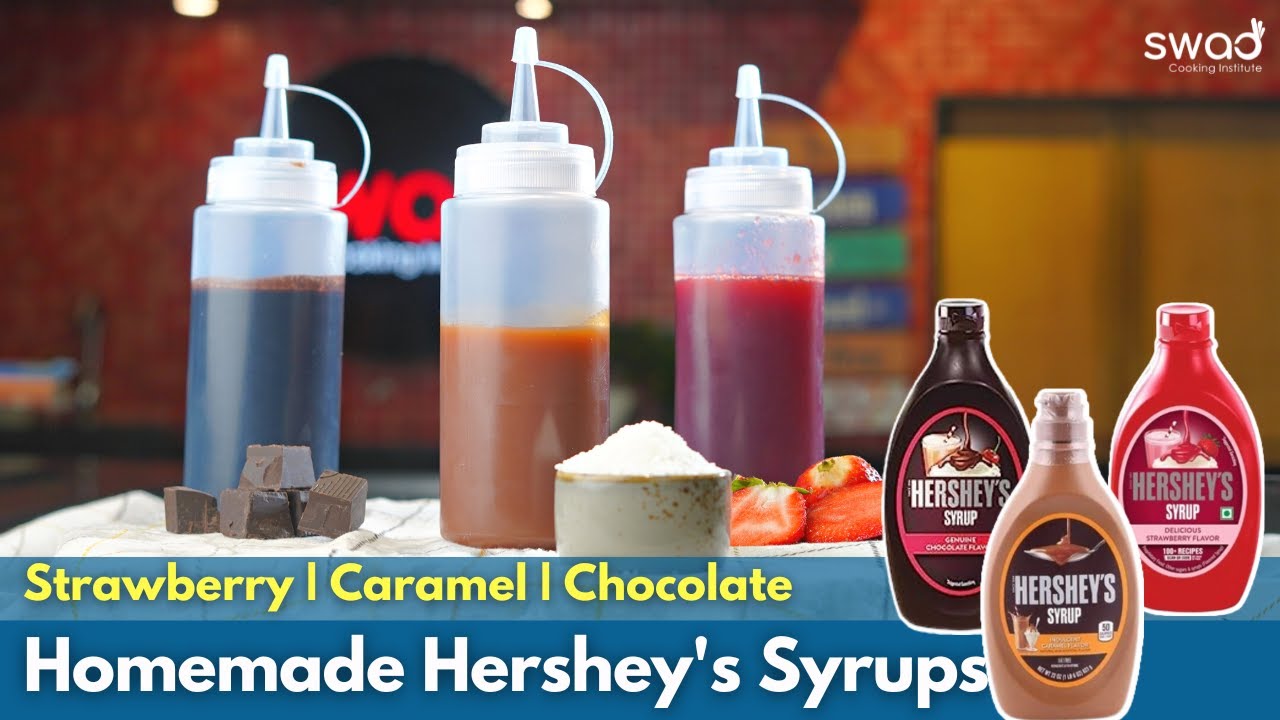How to Make Hershey's Syrup at Home | Homemade Chocolate, Strawberry & Caramel Sauce/syrup Recipe