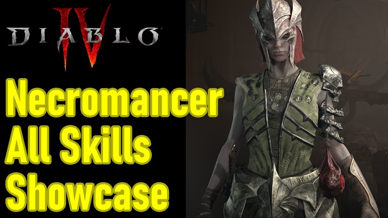 Diablo 4 necromancer skill tree, all skills showcase