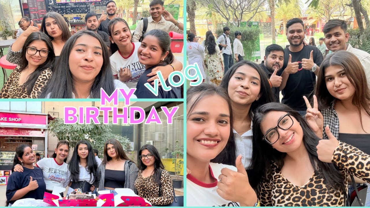 “Celebrating MY BIRTHDAY with college friends 🎂❤️‍🔥🎥”#birthdaycelebration #collegevlog #vlog 
