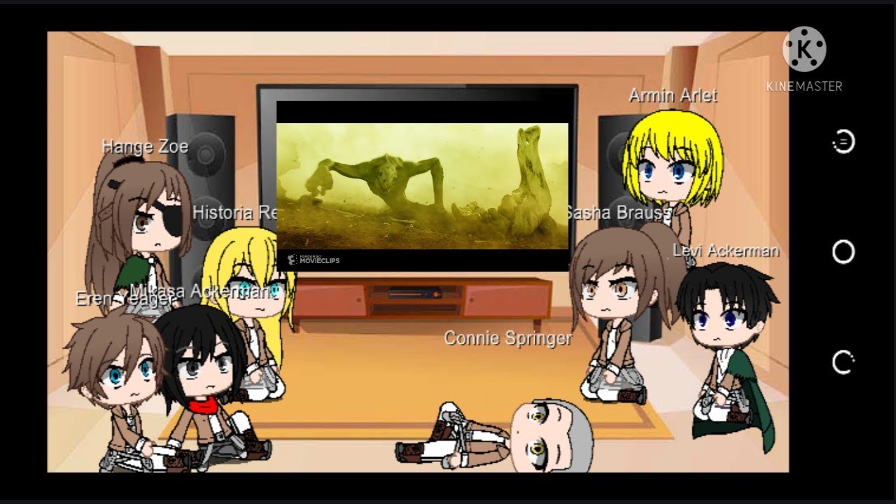 Aot react to Kong Skull Island Skullcrawler pit Scene Part 4