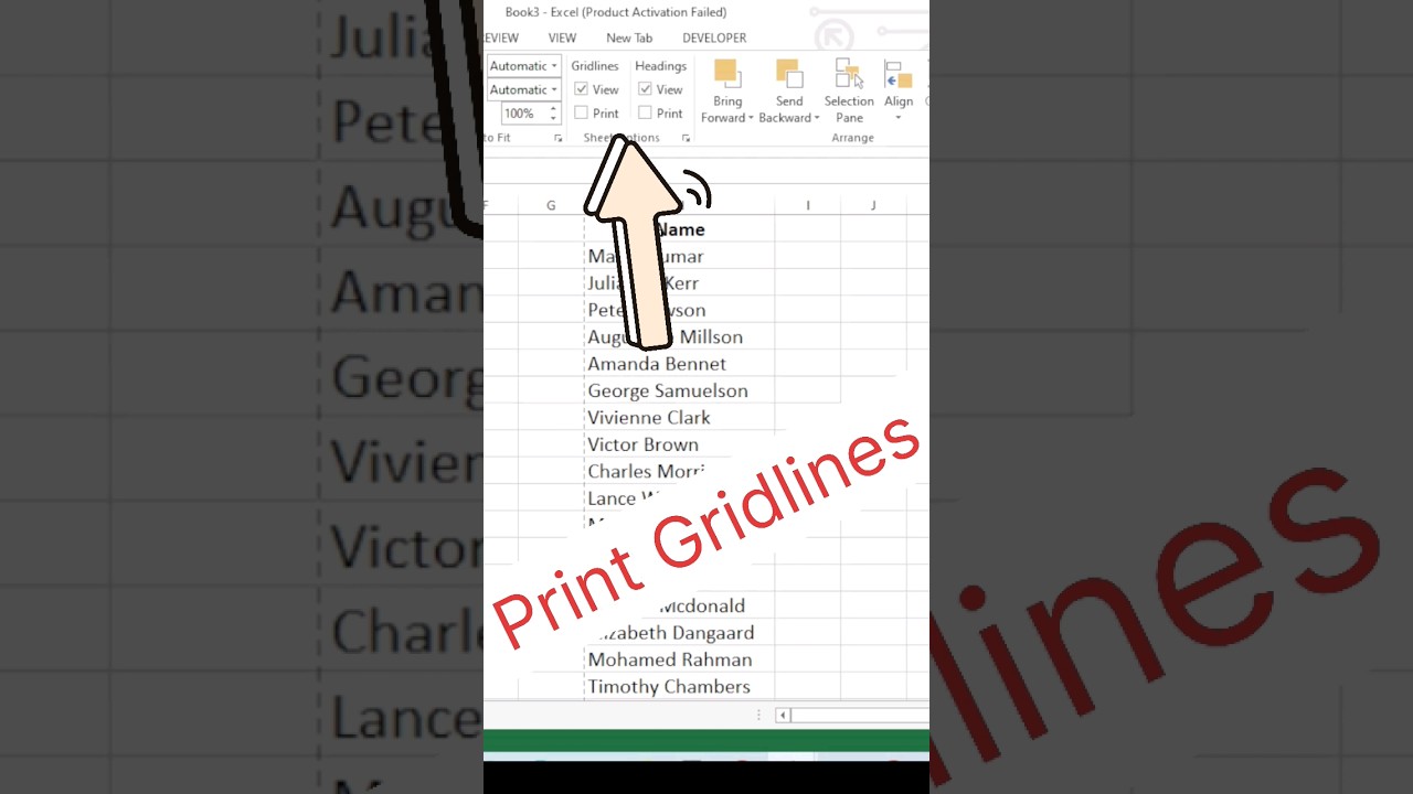 how to print with gridlines in excel | #excel