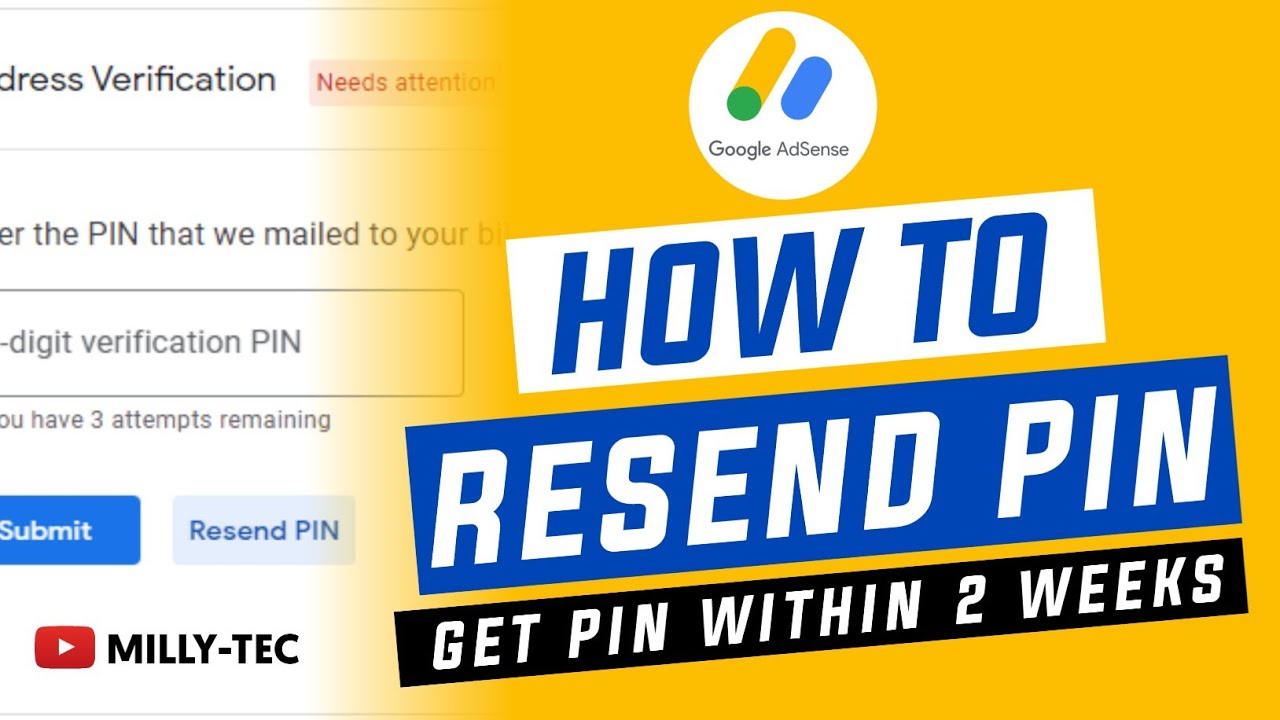 How To RESEND PIN in Adsense | Verify Google Adsense | Verify Address | GET PIN WITHIN 2 WEEKS