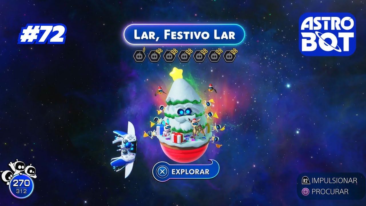 Astro Bot #72 – Lar, Festivo Lar | 7 bots | Gameplay em Português [PS5]