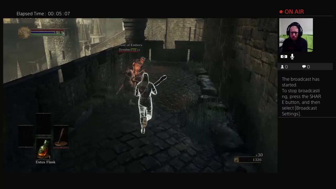 Dank souls 3. Bong hit on every death.