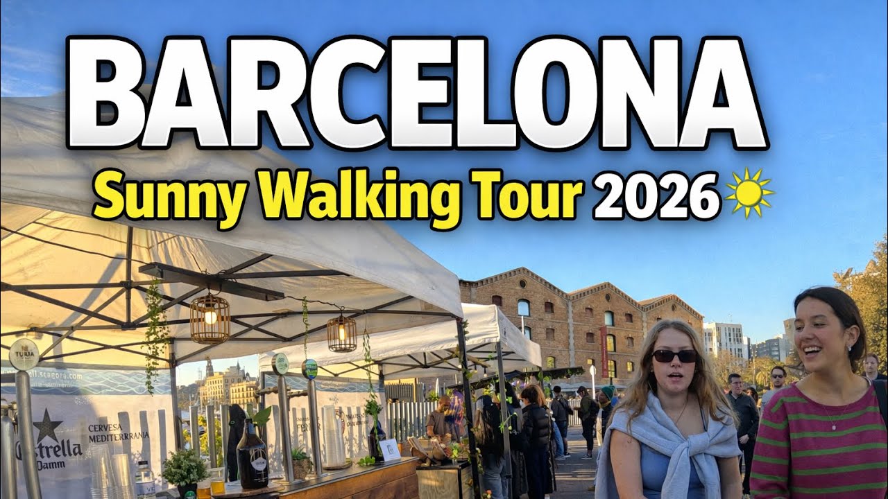 🌴 Barcelona is Amazing Today! | Sunny Walking Tour 4K